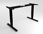 Tischgestell elektrisch höhenverstellbar AERO 2.0 Flex 2b/3D 2-Bein schwarz mit Struktur (RAL 9005)