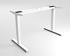Tischgestell elektrisch höhenverstellbar AERO 2.0 Flex 2b/3D 2-Bein weiss mit Struktur (RAL 9016)